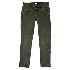 J Crew Jeans Women Jeans Skinny Stretch Army Green Denim Pants Size 27